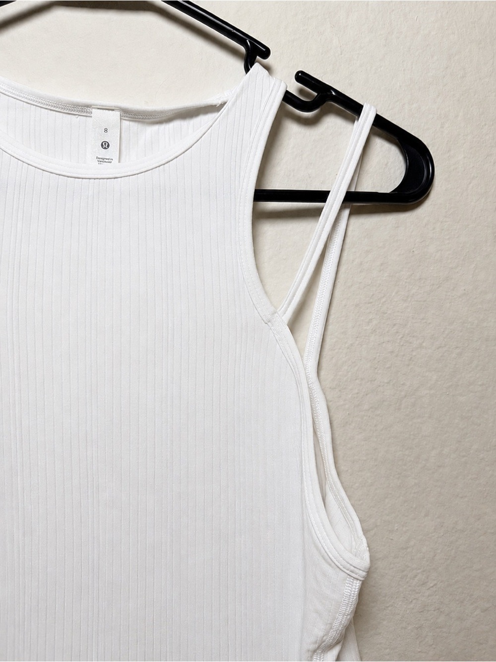 Lululemon White Ribbed Modal Silk Tank Top Size 8 NWOT - Picture 6 of 12